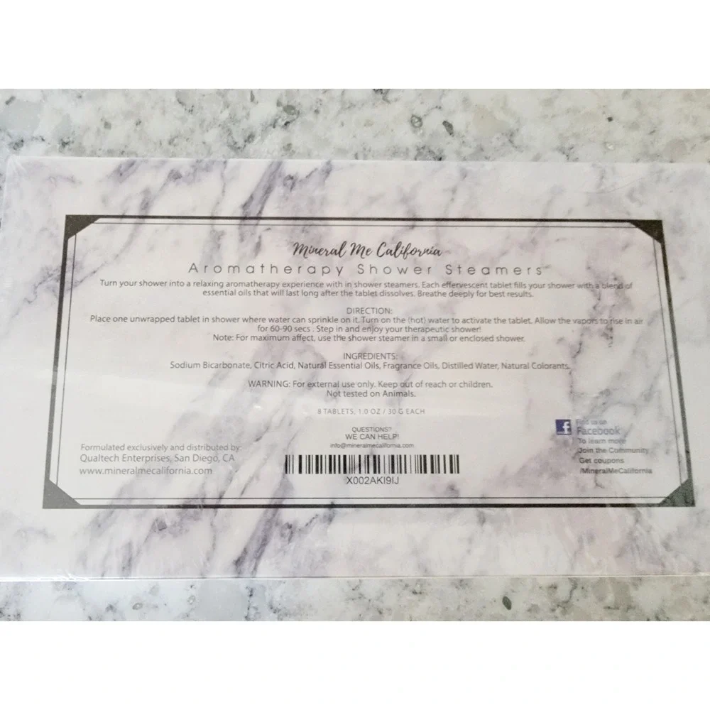 Mineral Me California‎ Shower Steamers with Essential Oils - 6 Count - NIB